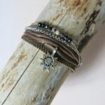 Armband 'peyote-Technik' mit feinen Glasperlen-806