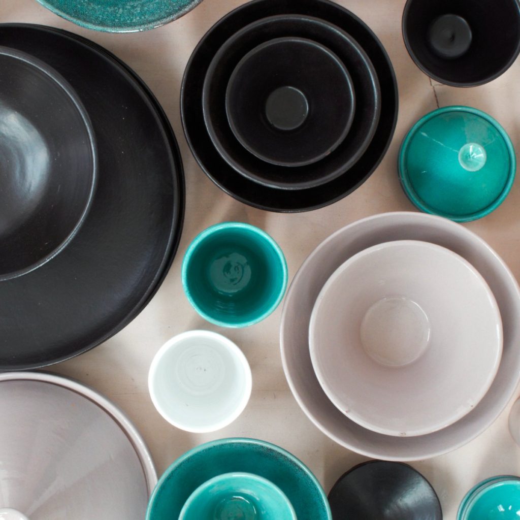 trichterförmige Keramik Schale