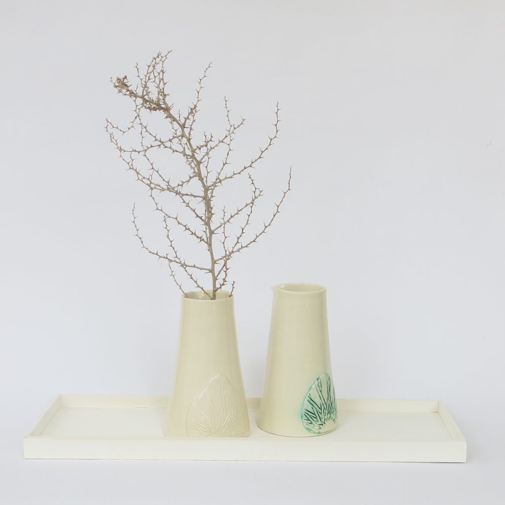 Keramik Karaffe mit marokkanischem Fliesenmuster-Detail