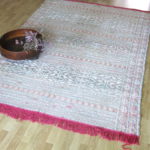 Kelim Teppich rose-taupe pastell - Marokko – Bild 2