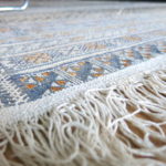 Kelim Teppich blau-creme pastell - Marokko – Bild 11