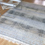 Kelim Teppich blau-creme pastell - Marokko – Bild 2