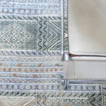 Kelim Teppich blau-creme pastell - Marokko – Bild 3