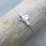 feines Armband mit 'Cornflake-Keshi' Perle-3523