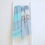 Schal Baumwoll-Voile - gestreift-3689