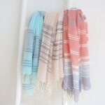 gestreifter Schal - Baumwoll-Voile