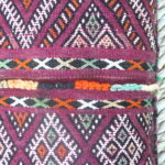 Vintage Kelim Kissen länglich - bordeaux – Bild 4