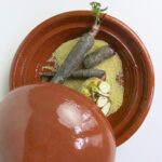 Tajine aus Ton mit abgerundetem Deckel