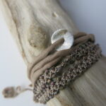 Seidenarmband mit Silberplättchen – Bild 4