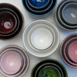 MAROKKANISCHE KERAMIK SCHALEN MIT SILBERRAND - SET 3 SCHALEN – Bild 2