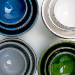 MAROKKANISCHE KERAMIK SCHALEN MIT SILBERRAND - SET 3 SCHALEN – Bild 4