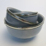 MAROKKANISCHE KERAMIK SCHALEN MIT SILBERRAND - SET 3 SCHALEN – Bild 10