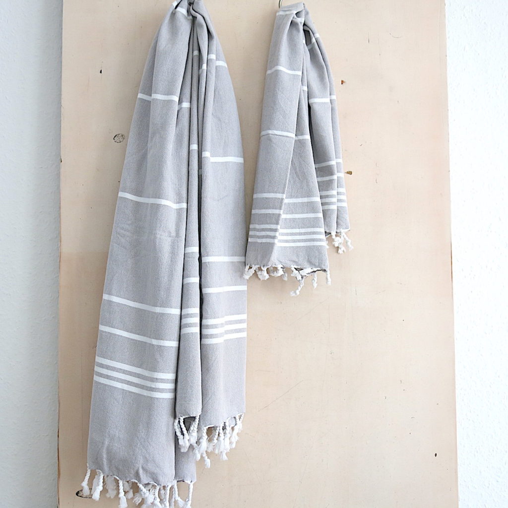 Baumwoll Hamamtuch - Set aus Badetuch und Handtuch