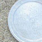 echt vintage Aluminium Tablett - 'YADE'