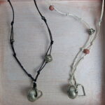 Kette mit Berber Silberperle und versilbertem Herzanhänger – Bild 2