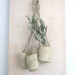 Handgemachter kleiner Korb mit Aufhängung - längliche Form – Bild 3