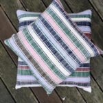 Vintage Kissen aus Berberdecke - gestreift – Bild 2