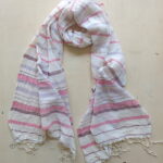 Schal gestreift aus feinem Baumwoll-Voile – Bild 4