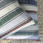 Vintage Kissen aus Berberdecke - gestreift – Bild 4