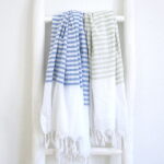 Gestreiftes Tuch - leichte Baumwoll-Qualität – Bild 24