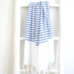 Gestreiftes Tuch - leichte Baumwoll-Qualität – Bild 23