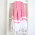 Feines Baumwolltuch - uni mit weissem Blockstreifen – Bild 13