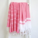 Feines Baumwolltuch - uni mit weissem Blockstreifen – Bild 14