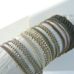 Einreihiges Häkel Armband metallic look – Bild 20