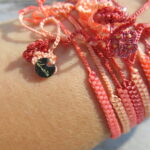 Coralfarbenes Armband peyote Technik – Bild 12