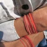 Coralfarbenes Armband peyote Technik – Bild 8