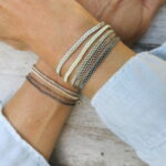 Metallic Armband peyote Technik – Bild 4