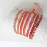 Coralfarbenes Armband peyote Technik – Bild 6