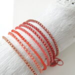 Sommerliche coralfarbene Häkel Armbänder – Bild 12