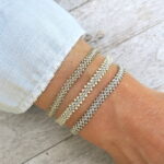 Häkel Armband im metallic look – Bild 9