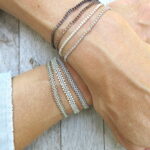Häkel Armband im metallic look – Bild 8