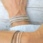Häkel Armband im metallic look – Bild 7