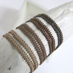 Häkel Armband mit metallic Miyuki Perlen - doppelt – Bild 8