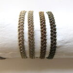 Häkel Armband metallic schimmernde Glasperlen – Bild 19