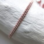 Häkel-Armband 'peyote': Metallic schimmernde Glasperlen – Bild 6