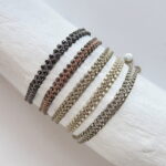 Häkel Armband im metallic look – Bild 10