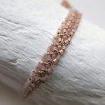 Häkelarmband mit Glasperlen soft autumn shades – Bild 11