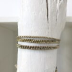 Einreihiges Häkel Armband metallic look – Bild 13