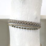 Häkelarmband mit Glasperlen soft autumn shades – Bild 7