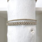 Einreihiges Häkel Armband metallic look – Bild 15