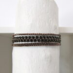 Einreihiges Häkel Armband metallic look – Bild 17