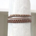 2-3mm Sonnenstein Edelsteine an feinem Häkel-Armband – Bild 3