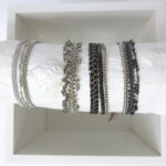 Einreihiges Häkel Armband metallic look – Bild 18