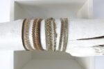 Einreihiges Häkel Armband metallic look – Bild 11