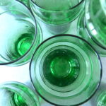 mundgeblasenes Glas Beldi aus Marokko - Flaschengrün – Bild 2