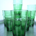 mundgeblasenes Glas Beldi aus Marokko - Flaschengrün – Bild 3